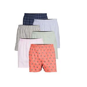 George Men's Moisture-Wicking Stretch Woven Boxers, 6-Pack, Size 3XL